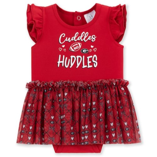 Girls Infant ZooZatz Red Georgia Bulldogs Onesie Dress