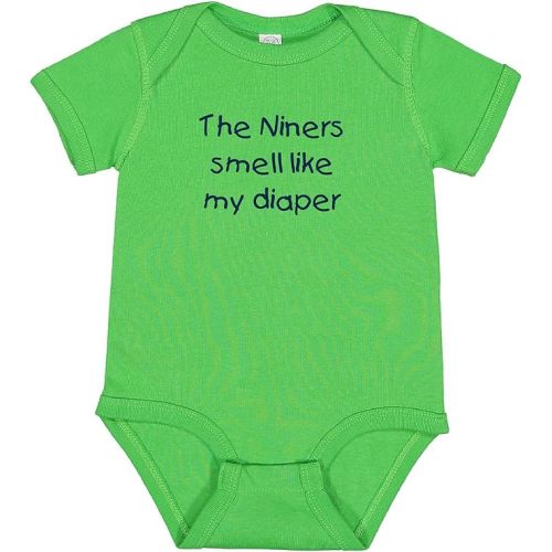 Seahawks Fan The Niners Smell Like My Diaper Baby Boy Bodysuit Outfit Romper Gift