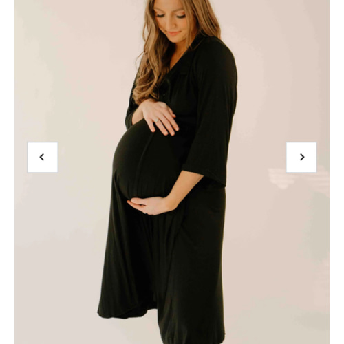 Lila Labor & Postpartum Gown in Midnight Blue