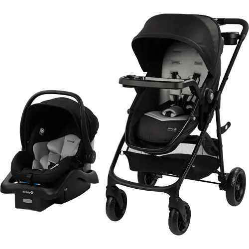Safety 1st Grow and Go Flex 8-in-1 Car Seat Stroller Combo, Baby Stroller Travel Systems for Infants 4-30 lbs, Stroller and Carseat Combo Set, Foundry
