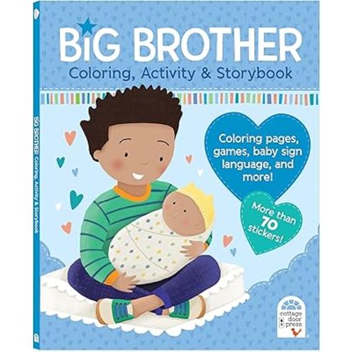 Big Brother Activity Book and Story with More than 70 Stickers - Includes Coloring Pages, Mazes, and More