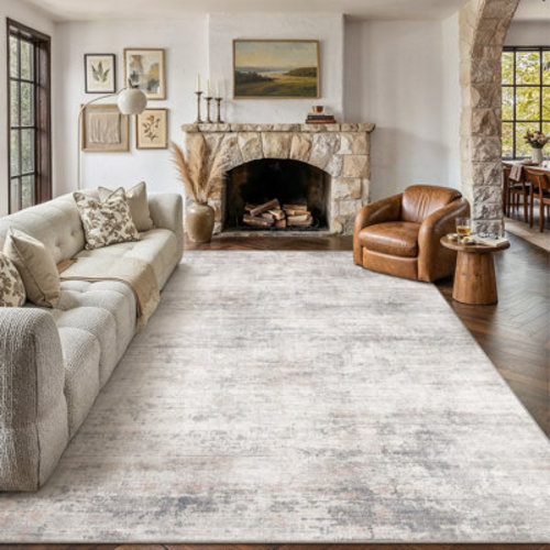 17 Stories Asher Modern&nbsp;Abstract&nbsp;Machine&nbsp;Washable Area&nbsp;Rug&nbsp;With&nbsp;Non-Slip&nbsp;Backing & Reviews | Wayfair