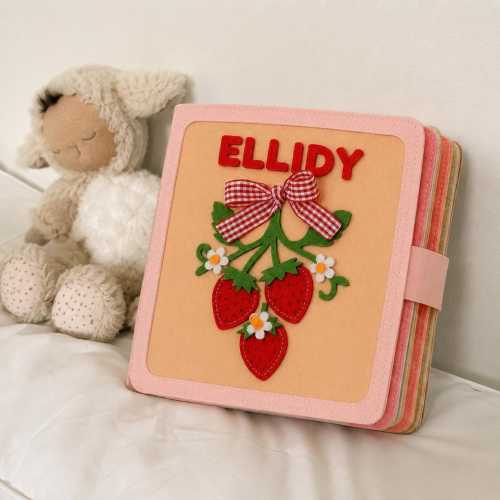 Personalised Keepsake Busy Book | 10 Pages | Berry Magic | Montessori Sensory Toy | Keepsake Gift