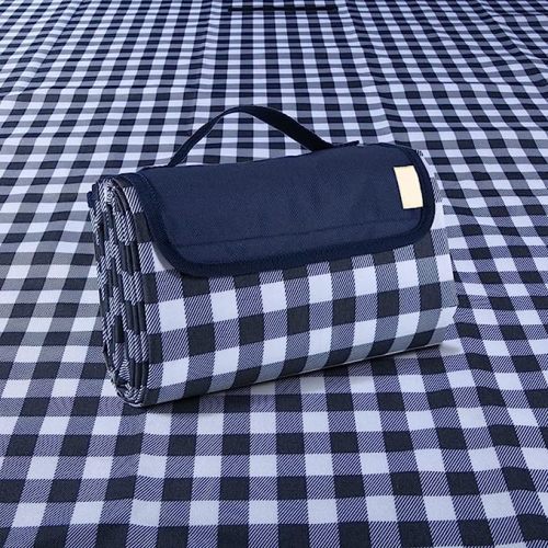 K Y KANGYUN Outdoor Picnic Blankets 80" x 80", Extra Large Beach Blanket, Foldable Lightweight Waterproof Sand Mat, Picnic Blanket for Beach Camping Hiking Park Patio (Dark Blue, 80x80 inch)