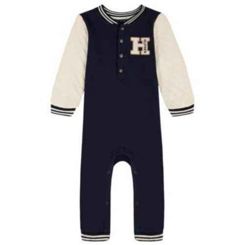 Baby Boys' Striped Quilted-Sleeve Coverall