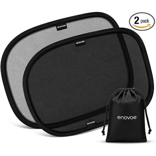 2-Pack Car Window Shades by Enovoe - 19" x 12" in Side Window Cover