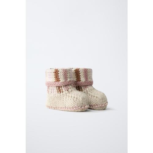 KNIT BOOTIES - Pink | ZARA United States