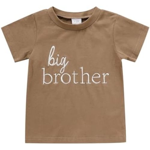 Baby Boy Clothes Big Brother T Shirt Toddler Boy Summer Cotton Short Sleeve Tops for 1-5T Baby Boy Outfits