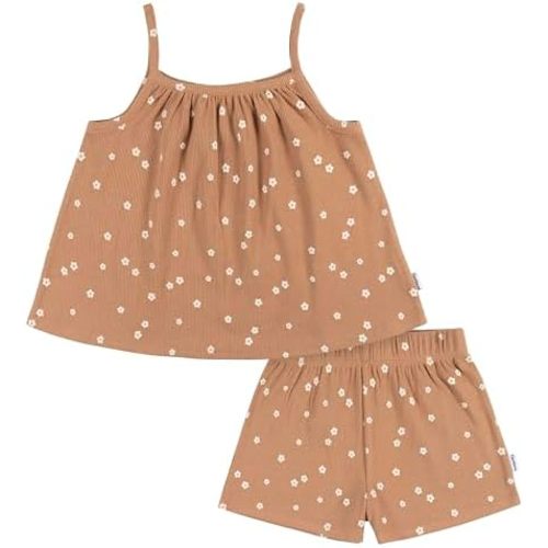 Gerber Baby & Toddler Girls Sleeveless Tank Top and Shorts Set