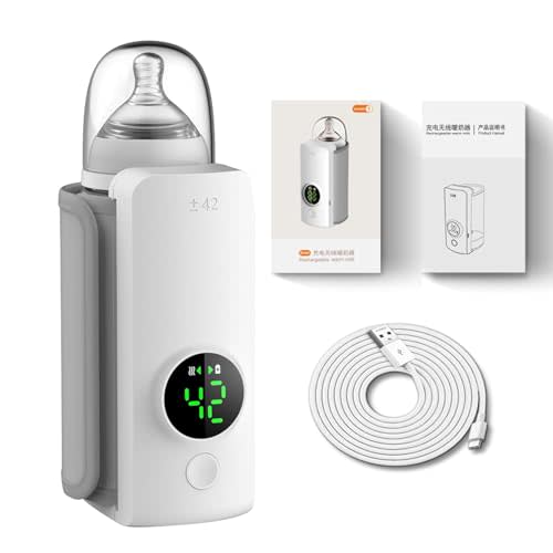 Fast Heating Portable Bottle Warmer,Travel-Easy,18W Fast Charging,6-Speed Temperature Control,Locked-in Nutrition,360 Degree Wrap Even Warming,Ensuring Baby Needs
