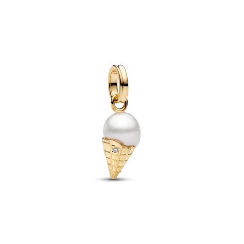 Treated Freshwater Cultured Baroque Pearl Ice Cream Dangle Charm