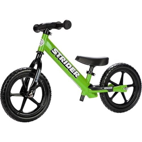 Strider 12 Sport, No Pedal Balance Bike for Kids Ages 1–4 Years, Green