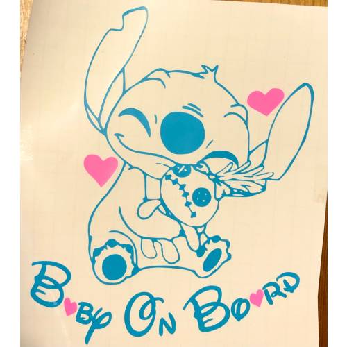 Stitch and Scrump Baby on Board decal/ Lilo and Stitch/ Disney Car decal/ Stitch/ Voodoo doll