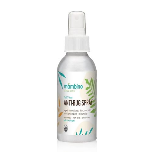 Anti-Bug Spray DEET-Free – Organic, All-Natural Bug Spray Travel Size with Essential Oils – Non-Toxic, Reef Safe, Face-Safe Bug Repellent for Babies, Kids, Adults by Mambino Organics, 2.7oz