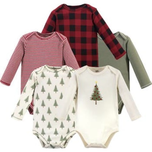 Organic Cotton Long-Sleeve Bodysuits, 3-6M