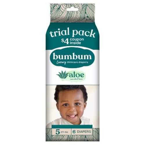 bumbum Luxury Skincare Disposable Diapers - Size 5 - 6ct