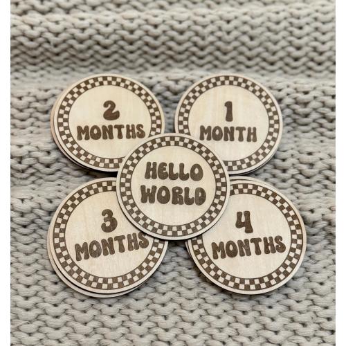 Checkered Baby Milestones | Monthly Milestones | Checkered Baby Sign | Retro Baby Sign | First Year Photos | Baby Announcement | Baby Shower