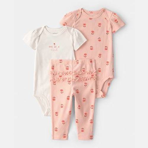 Baby Carter’s 3-pc. Floral Bodysuit & Pant Set