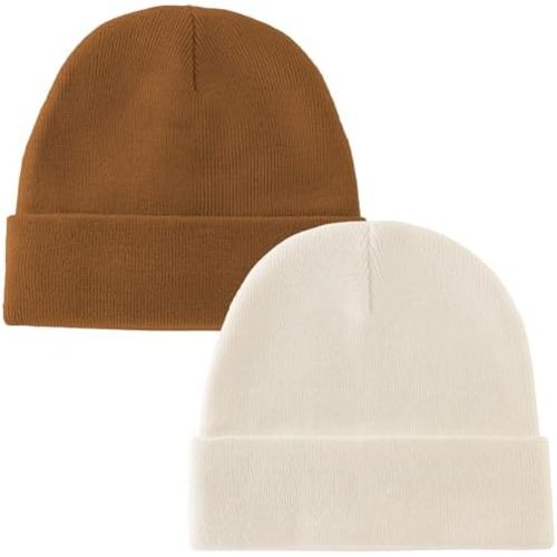 ROYBENS 100% Cotton Baby Beanie Cute Toddler Winter Hat Boys Girls Kids Soft Warm Knit Cuffed Caps Beanies for 0-8 Years