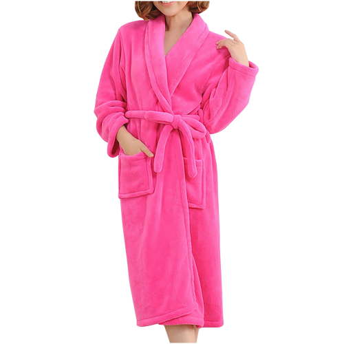 yievot Women's and Men's Plush Soft Robe, Warm, Fleece Flannel Bathrobe Pajamas