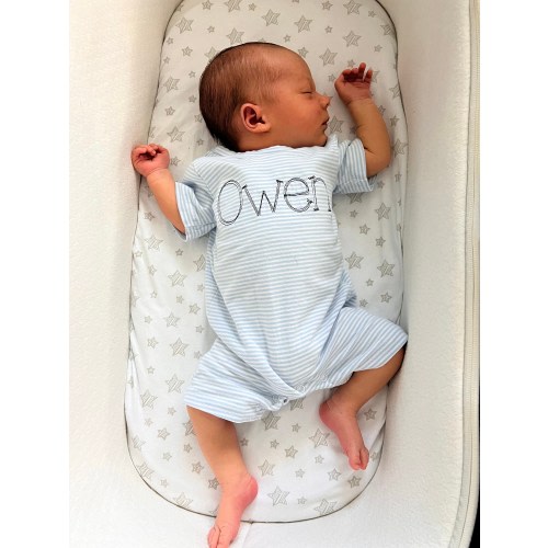 Baby boys outfit, toddler boys outfit, monogrammed romper, personalized summer outfit, short sleeve boys outfit, sk creations