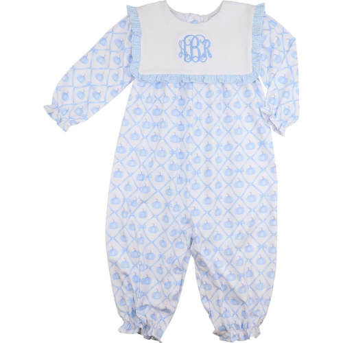 Blue Pumpkin Print Knit Long Bubble