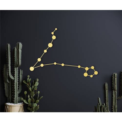 Pisces Constellation Wood Wall Art: Zodiac Sign Gift