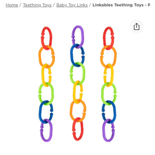 Linkables Teething Toys - Primary Colors - 18 pack