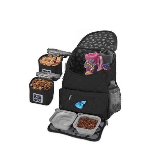 MOBILE DOG GEAR Weekender Backpack Pet Travel Bag, Black - Chewy.com