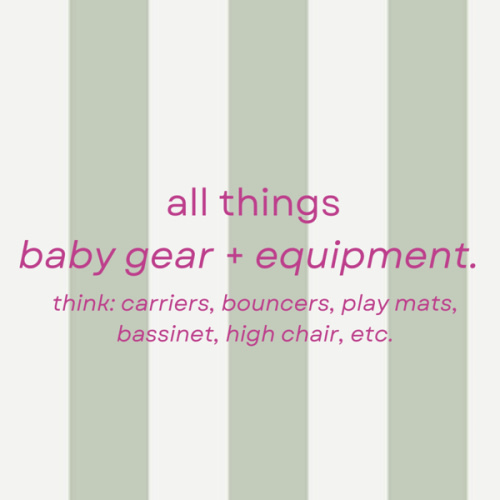 Cash Fund: BABY GEAR AND EQUIPMENT - goal: $1,000+