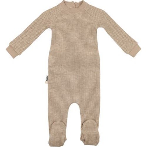 Shimmer Waffle Knit Footie, 3M