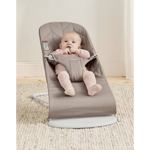 BabyBjörn Bouncer Bliss, Cotton Petal Quilt, Sand Gray – BabyBjörn