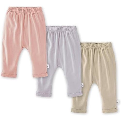 Burt's Bees Baby Unisex Knit Jogger Pants, 3-Pack Baby Sweatpants, 100% Organic Cotton Infant Bottoms