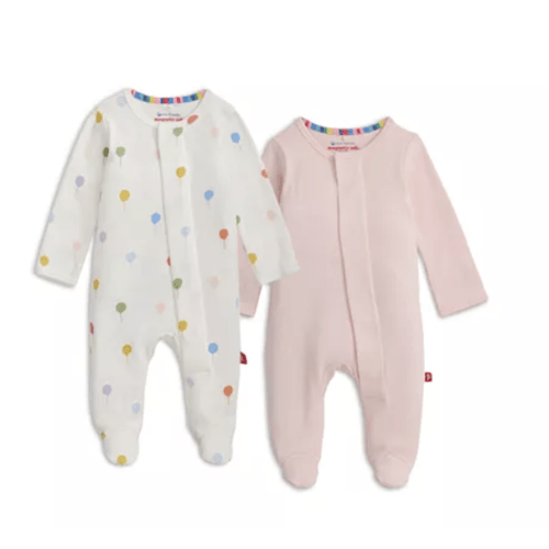3-6M Unisex Cotton Footie Two-Pack Bundle - Baby