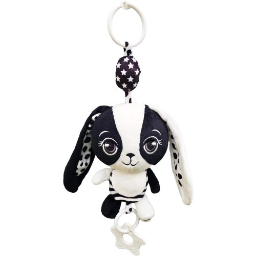 Billie The Bunny – High Contrast Sensory Baby Toy (0–24 Months) | Hanging Plush Bunny | Pram Toy, Stroller Toy, Baby Car Toy, Play Gym Hanging Toy | Black and White Hanging Baby Toy