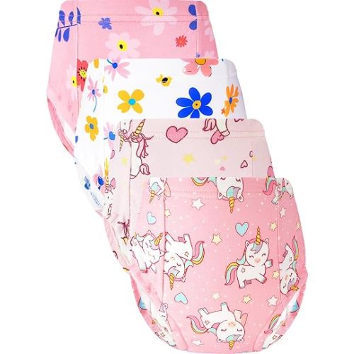 Girls Potty Training Underwear Cotton 4-Pack Medium
