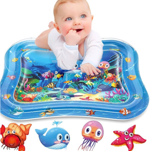 Infinno Inflatable Tummy Time Mat Premium Baby Water Play Mat for Infants and Toddlers Baby Toys for 3 to 24 Months, Strengthen Your Baby's Muscles, Portable