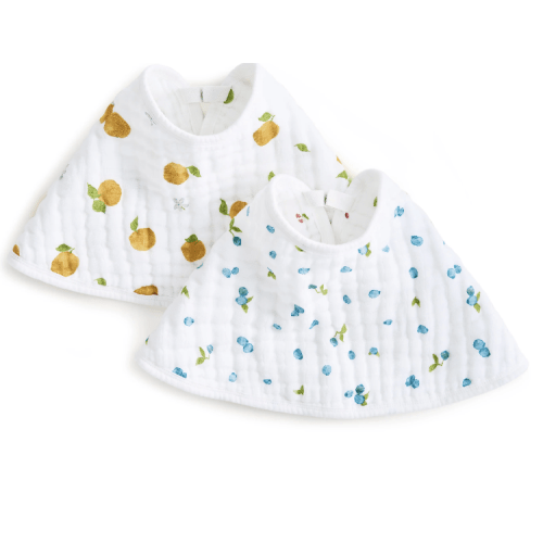 aden + anais Organic Cotton Muslin Oversized Burpy Bib in Fresh Fruit
