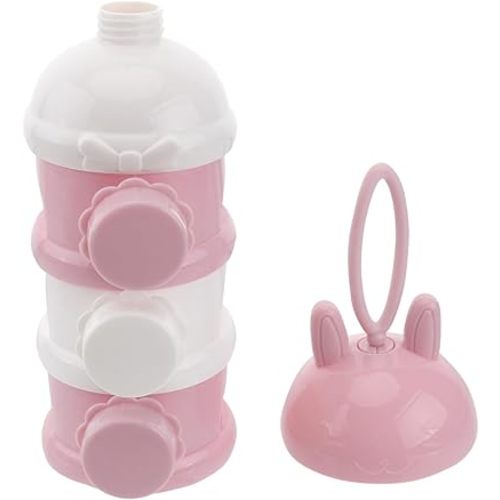 Kisangel Stackable Formula Dispenser 3 Layer Baby Milk Powder Dispenser Travel Milk Powder Container for Non- Spill Portable Home Storage