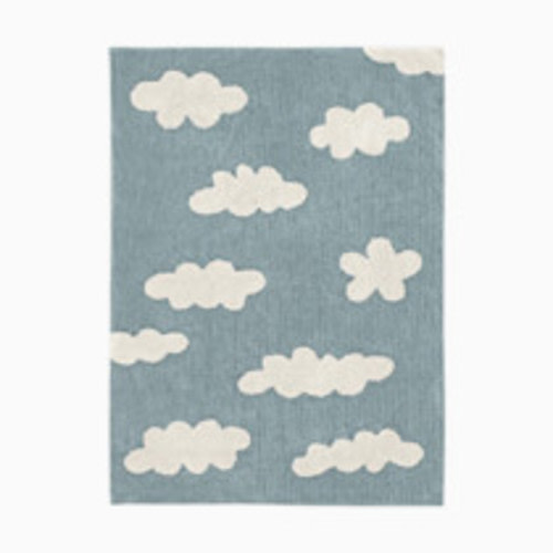 Lorena Canals Clouds Washable Rug - Vintage Blue, 5'3" X 4'