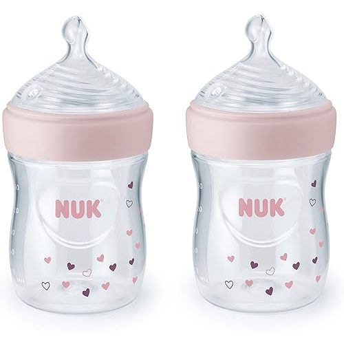 NUK Simply Natural Baby Bottle, 5 Oz, 2 Pack