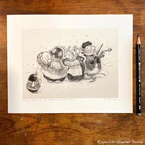 The Redwall Sketchbooks Print Series #7. Happy Holidays! A Redwall Winter's Tale
