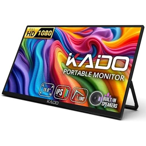 Kado 15.6" FHD Portable Monitor 1920x1080 Second Display IPS HDMI USB-C