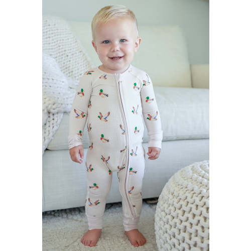 Convertible Zip Romper in Little Mallard | Caden Lane