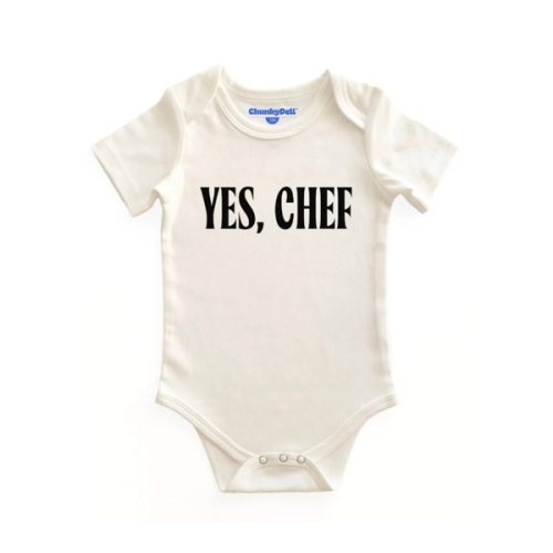 Yes, Chef! Baby Bodysuit Culinary Style | Chunky Deli in any size