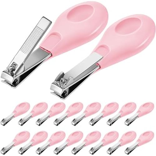 20 Pcs Bulk Baby Nail Clippers Newborn Infant, Pink