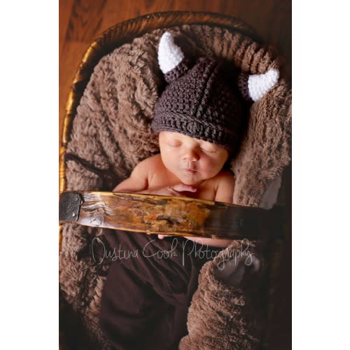 Baby Viking Hat, crochet Newborn viking hat, kids Viking hat, viking helmet hat warrior, viking costume