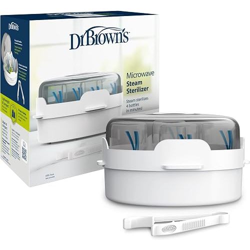Dr. Brown's Microwave Steam Sterilizer for Baby Bottles and Essentials