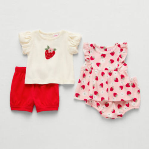 Little Lass Baby Girls 4-pc. Short Set