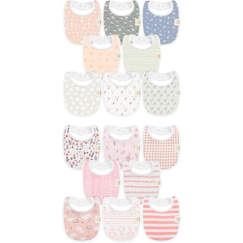 KeaBabies 8-Pack Baby Bibs for Boys, Girls - Soft Cotton Drooling and Teething Bibs for Baby Girl & Boy, Extra Absorbent, Easy to Clean & Put On for Toddler, Newborn, Infant 0-24 Months